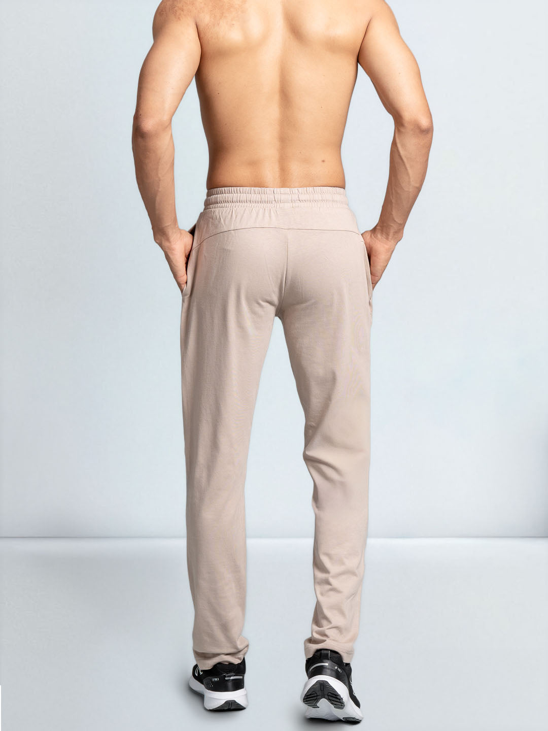 Men's Cotton Rich Slim Fit Track Beige