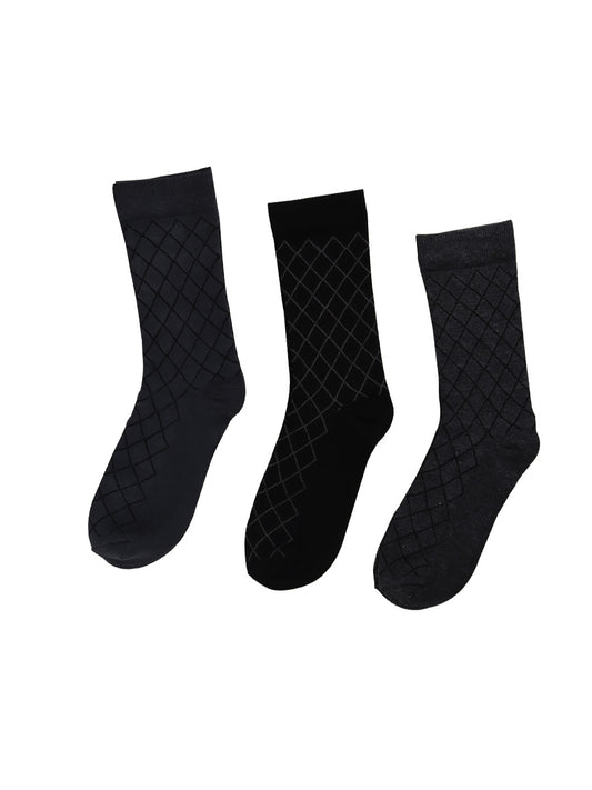 Bamboo Assorted Formal Full Length Diamond Designed Socks FFD5