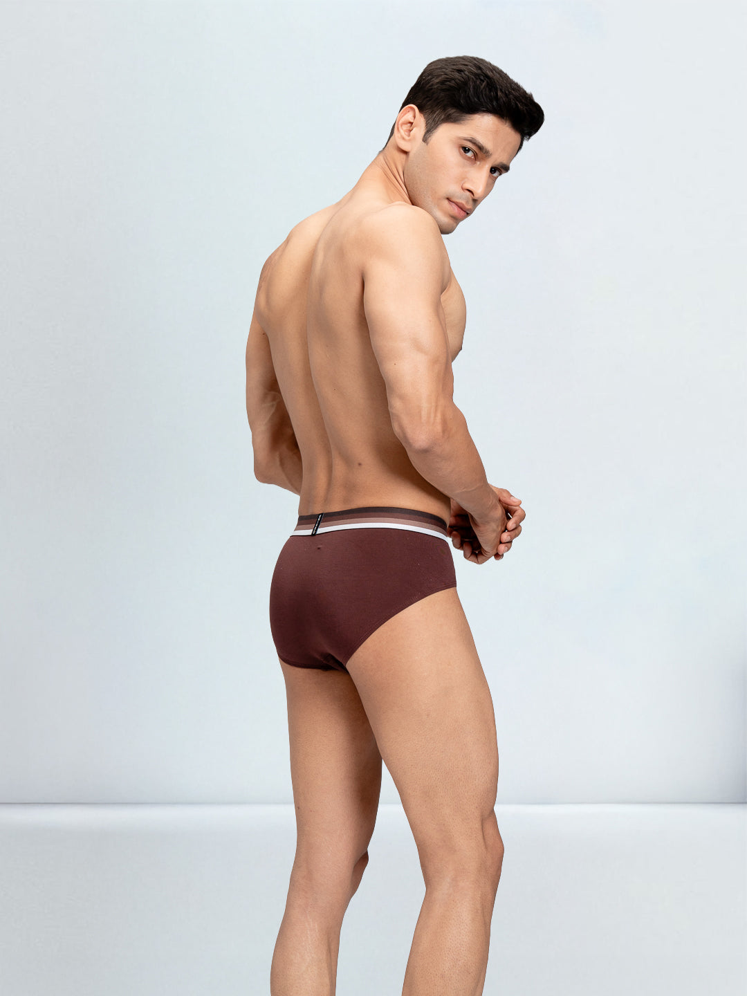 Men's TENCEL Micro Modal Elastane Stretch Brief Coffee Brown
