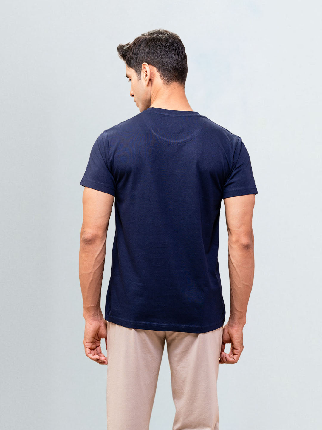 Men's 100% Cotton Crew Neck Starry Night Navy