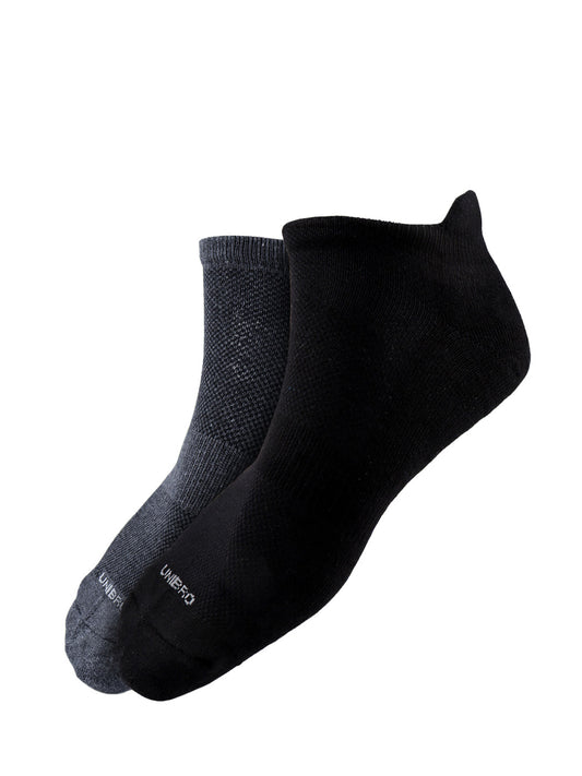 Bamboo Sports Low Socks Black & Charcoal SLD2