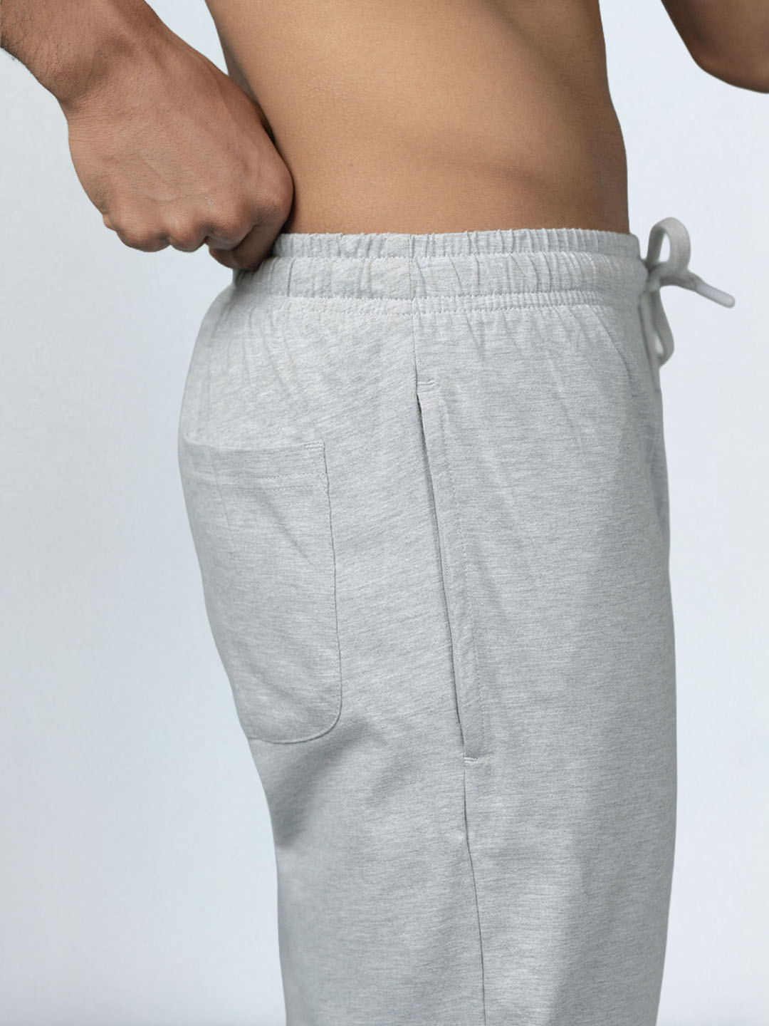 Men's Cotton Rich Regular Fit Track Pant Grey Melange