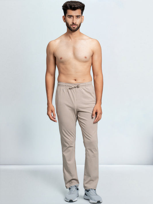 Men's Cotton Rich Regular Fit Track Beige