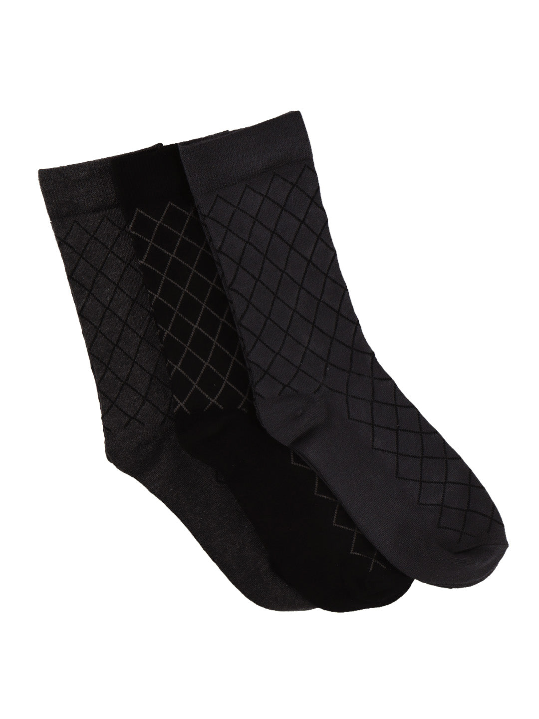 Bamboo Assorted Formal Full Length Diamond Designed Socks FFD5
