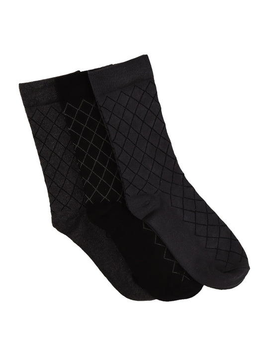 Bamboo Assorted Formal Full Length Diamond Designed Socks FFD5