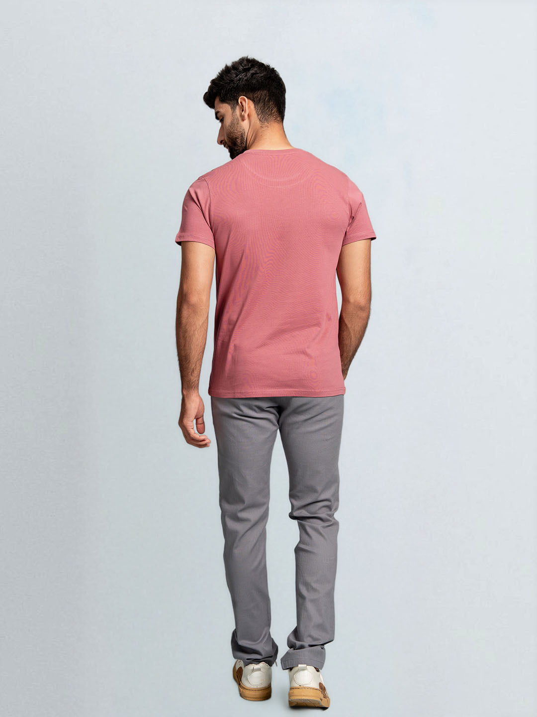 Men's 100% Cotton Crew Neck Rouge