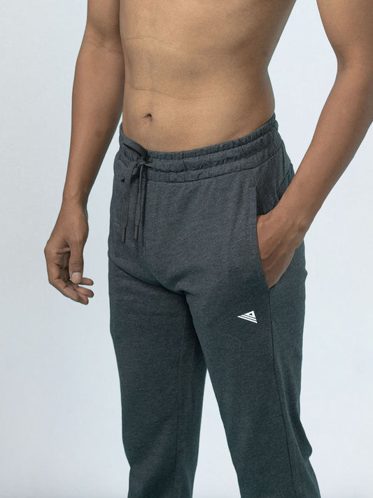 Men's Cotton Rich Regular Fit Track Charcoal Melange