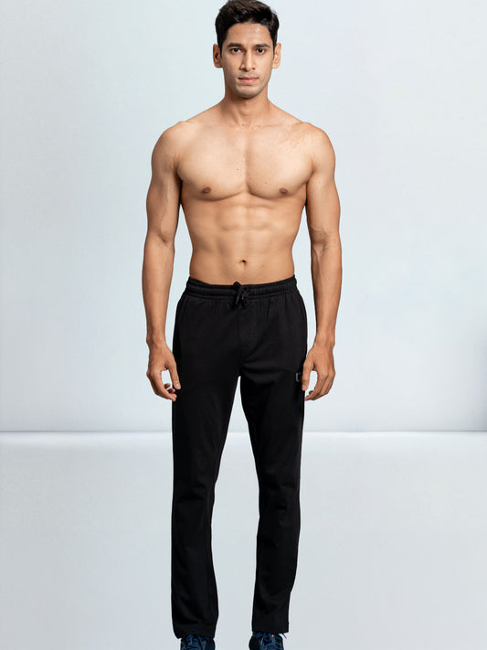 Men's Cotton Rich Regular Fit Track Black
