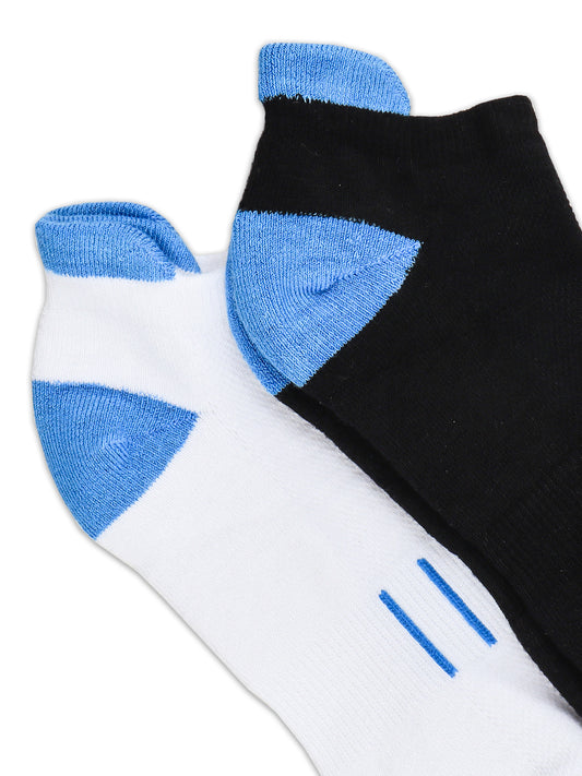 Bamboo Sports Low Show Socks Black & White SLD1