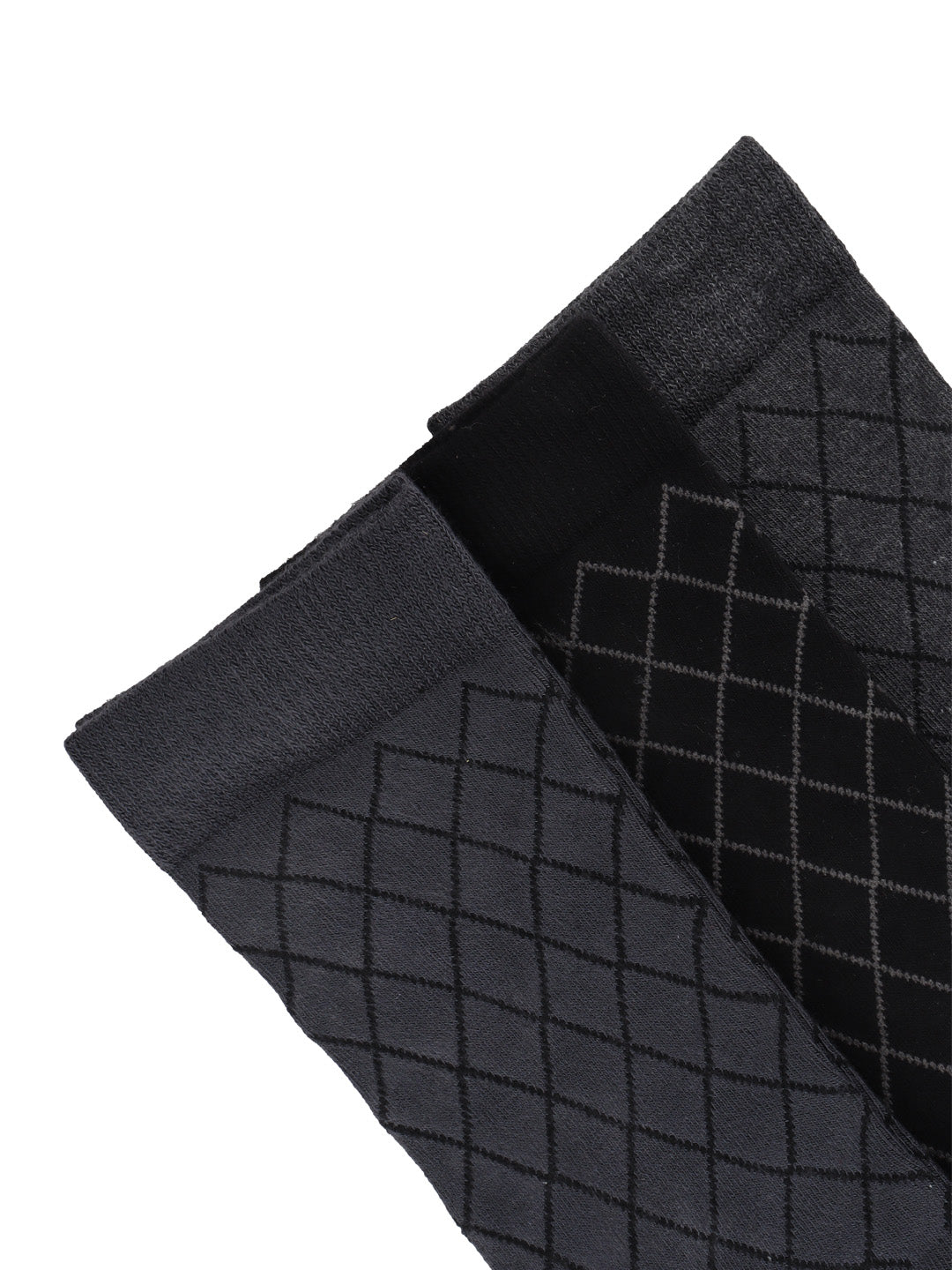 Bamboo Assorted Formal Full Length Diamond Designed Socks FFD5