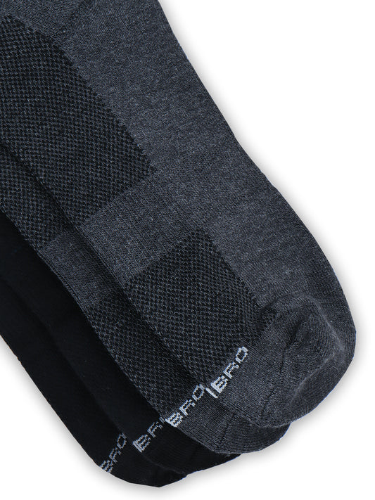 Bamboo Sports Low Socks Black & Charcoal SLD2