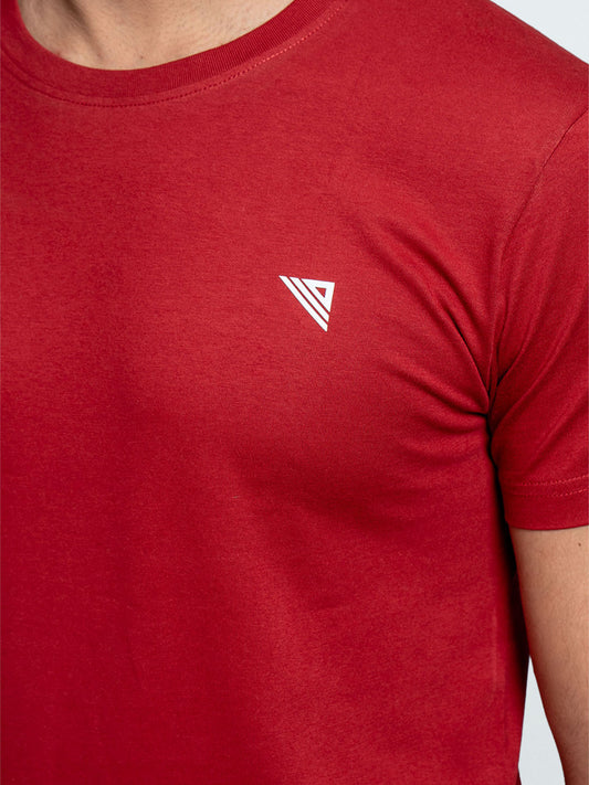 Men's 100% Cotton Crew Neck Burgundy