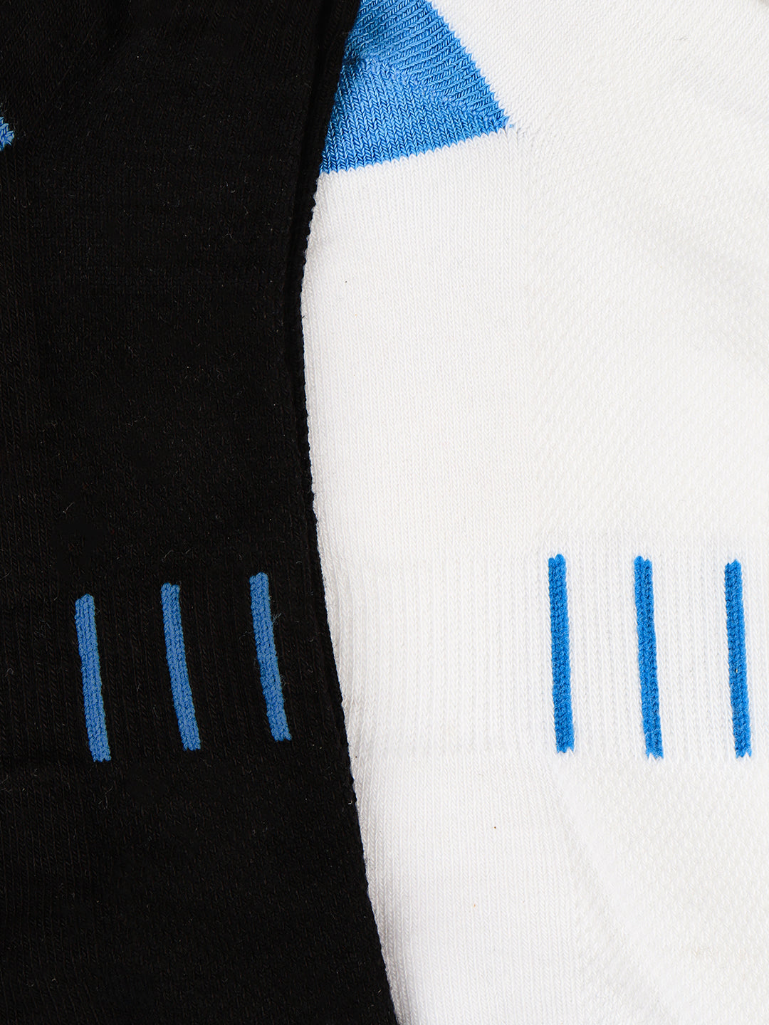 Bamboo Sports Low Show Socks Black & White SLD1