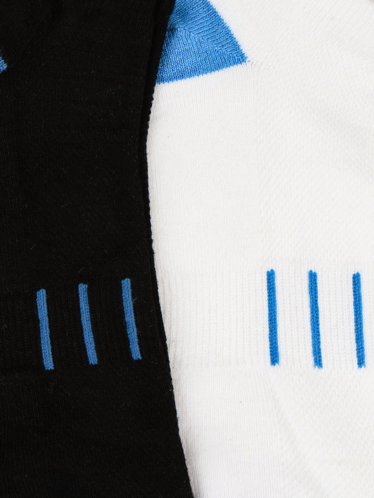 Bamboo Sports Low Show Socks Black & White SLD1