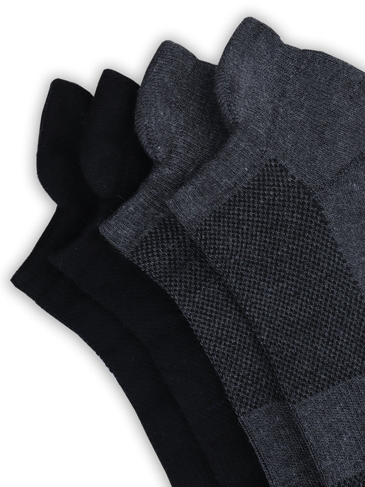 Bamboo Sports Low Socks Black & Charcoal SLD2
