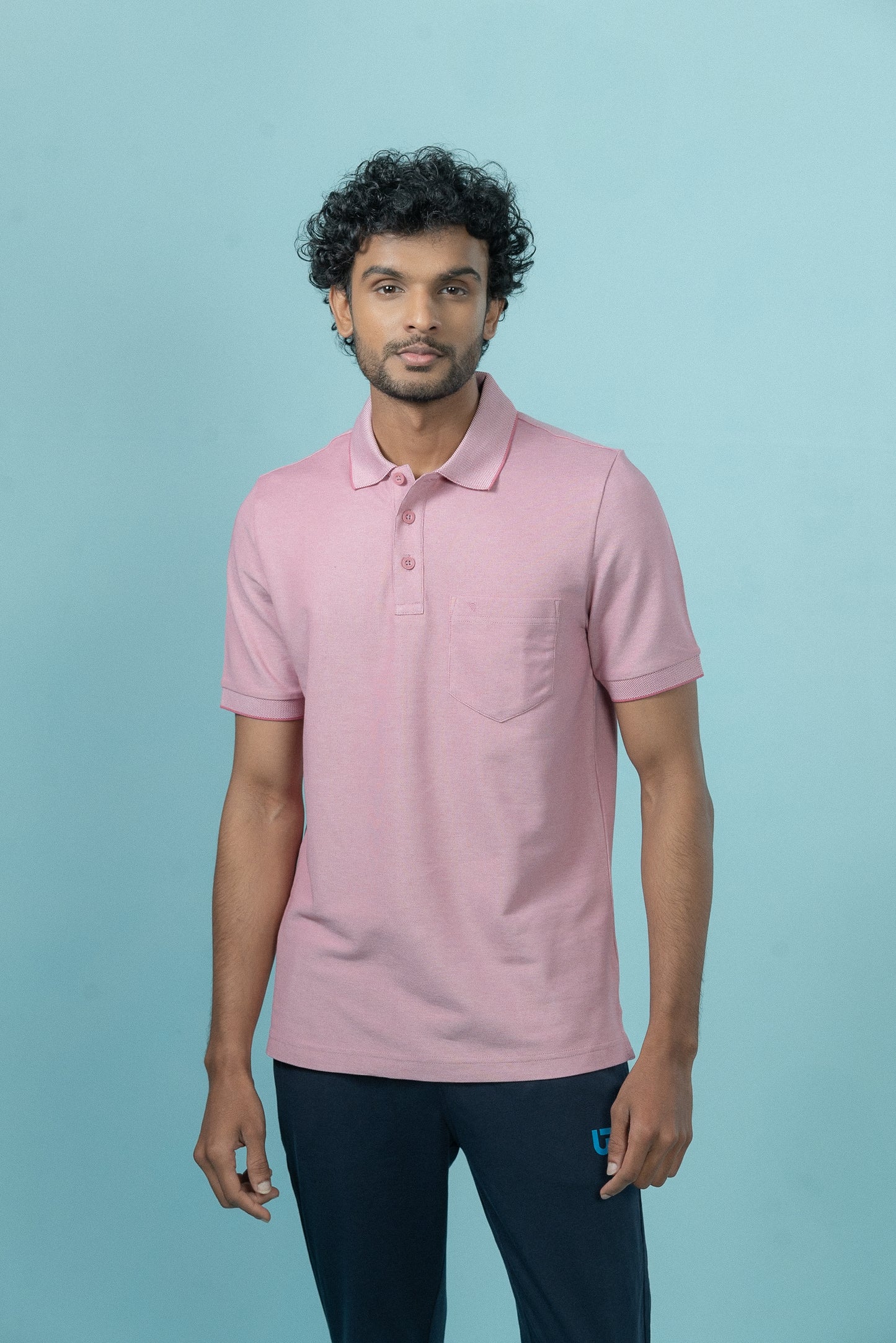 Mens Expert Polo Tshirt with Pocket Heather Rose EP44