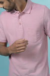 Mens Expert Polo Tshirt with Pocket Heather Rose EP44