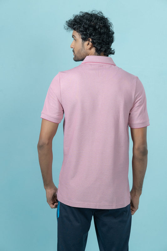Mens Expert Polo Tshirt with Pocket Heather Rose EP44