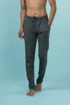 Combed Cotton Side Sew Panel Smart Fit Zipper Pocket Track Pant Charcoal Melange ETK8
