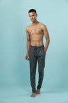 Combed Cotton Side Sew Panel Smart Fit Zipper Pocket Track Pant Charcoal Melange ETK8