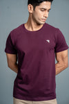 Men 100% Cotton Smart Fit Expert Tee Wine ET16