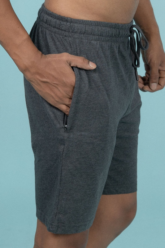 Men Combed Cotton Rich Expert Shorts Charcoal ES8
