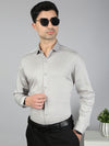Men Stretch Cotton Shirt Silver FS33