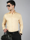 Men Stretch Cotton Shirt Gold FS30