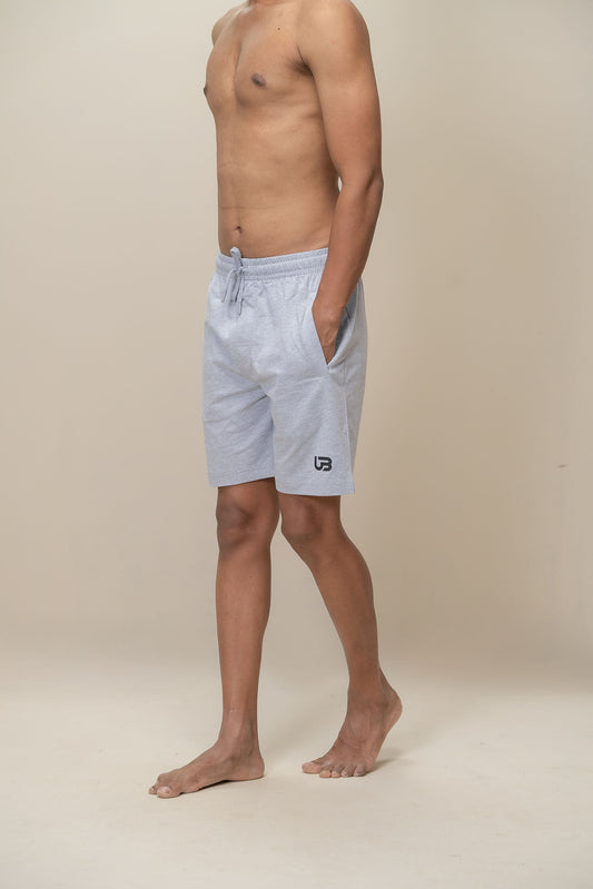 Men Combed Cotton Rich Agile Shorts Grey Melange AGS1