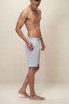Men Combed Cotton Rich Agile Shorts Grey Melange AGS1
