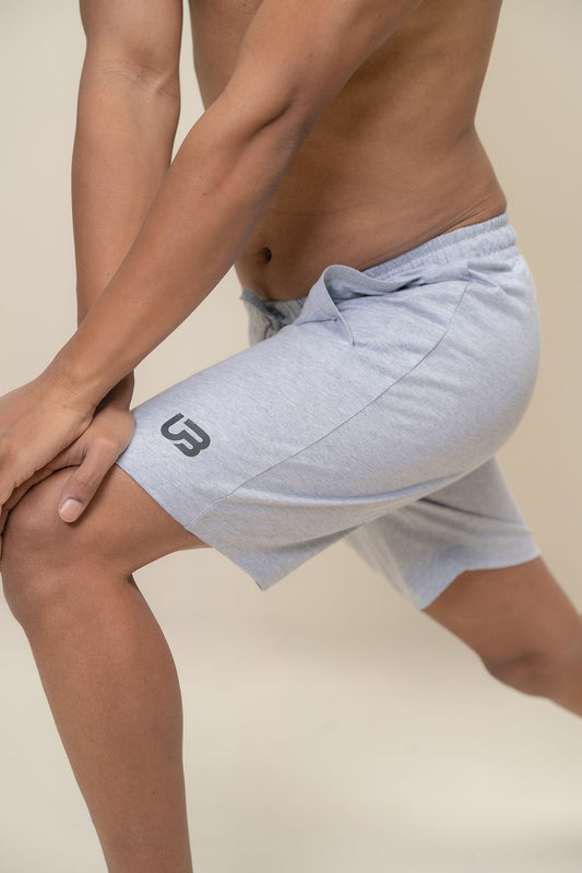 Men Combed Cotton Rich Agile Shorts Grey Melange AGS1