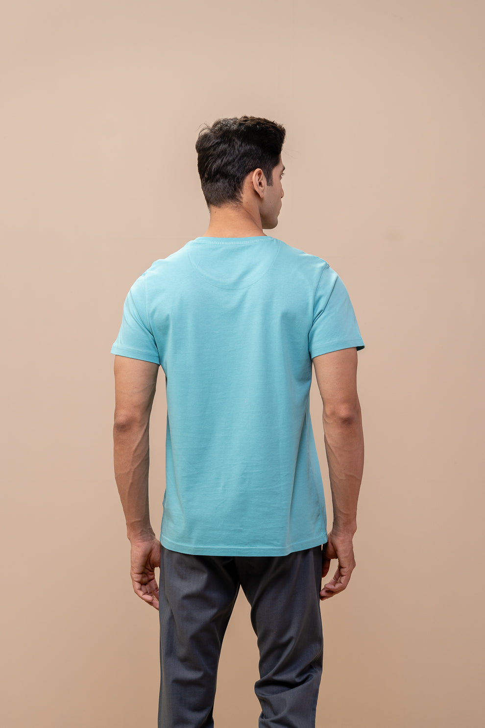 Men 100% Cotton Smart Fit Expert Tee Auqa ET26