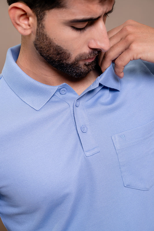 Men Expert Polo Tshirt with Pocket Blue EP34