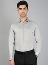 Men Stretch Cotton Shirt Silver FS33