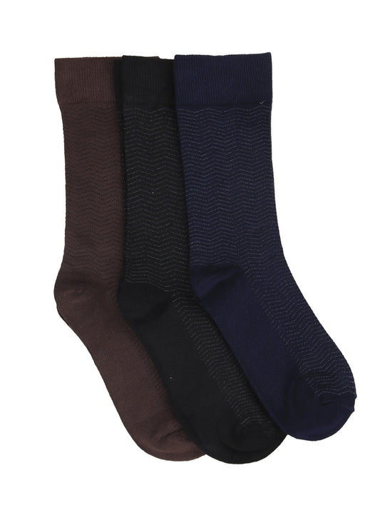 Bamboo Assorted Formal Full Length Stripes Designed Socks FFD4