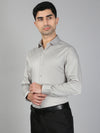 Men Stretch Cotton Shirt Silver FS33
