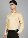 Men Stretch Cotton Shirt Gold FS30