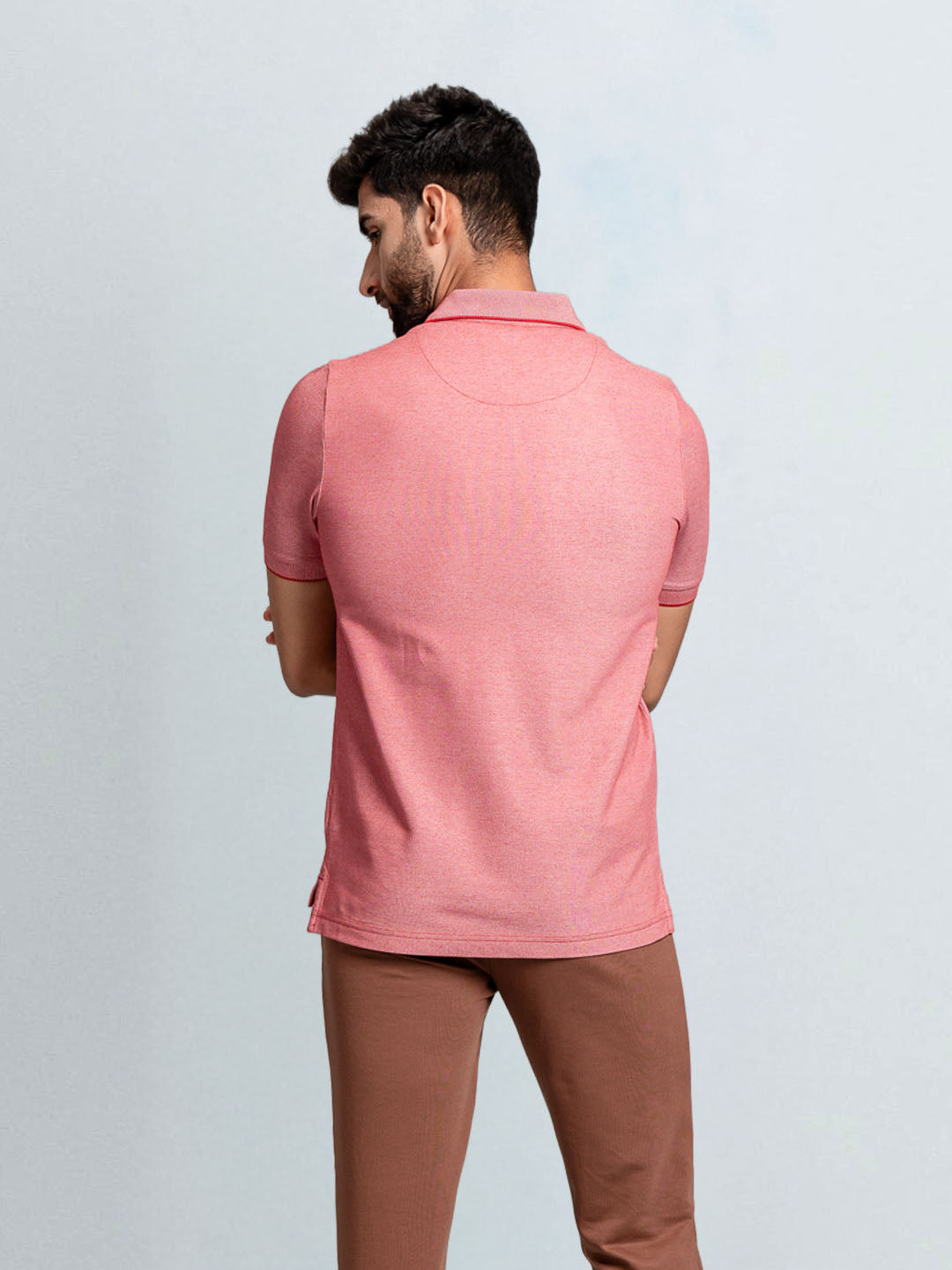 Men's Cotton Rich Pique Polo Jam Red