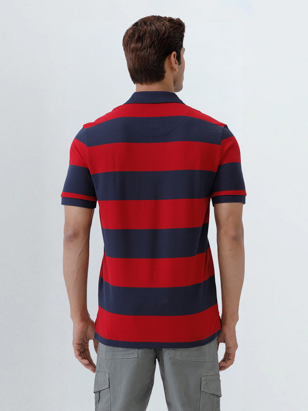 Men's Stripper Cotton Rich Polo Savvy Red