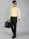 Men Stretch Cotton Shirt Gold FS30