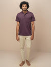 Men Extra Long Staple Cotton Smart Fit Apex Polo T-Shirt Grape AX8