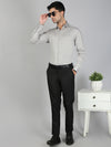 Men Stretch Cotton Shirt Silver FS33