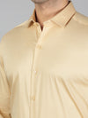 Men Stretch Cotton Shirt Gold FS30