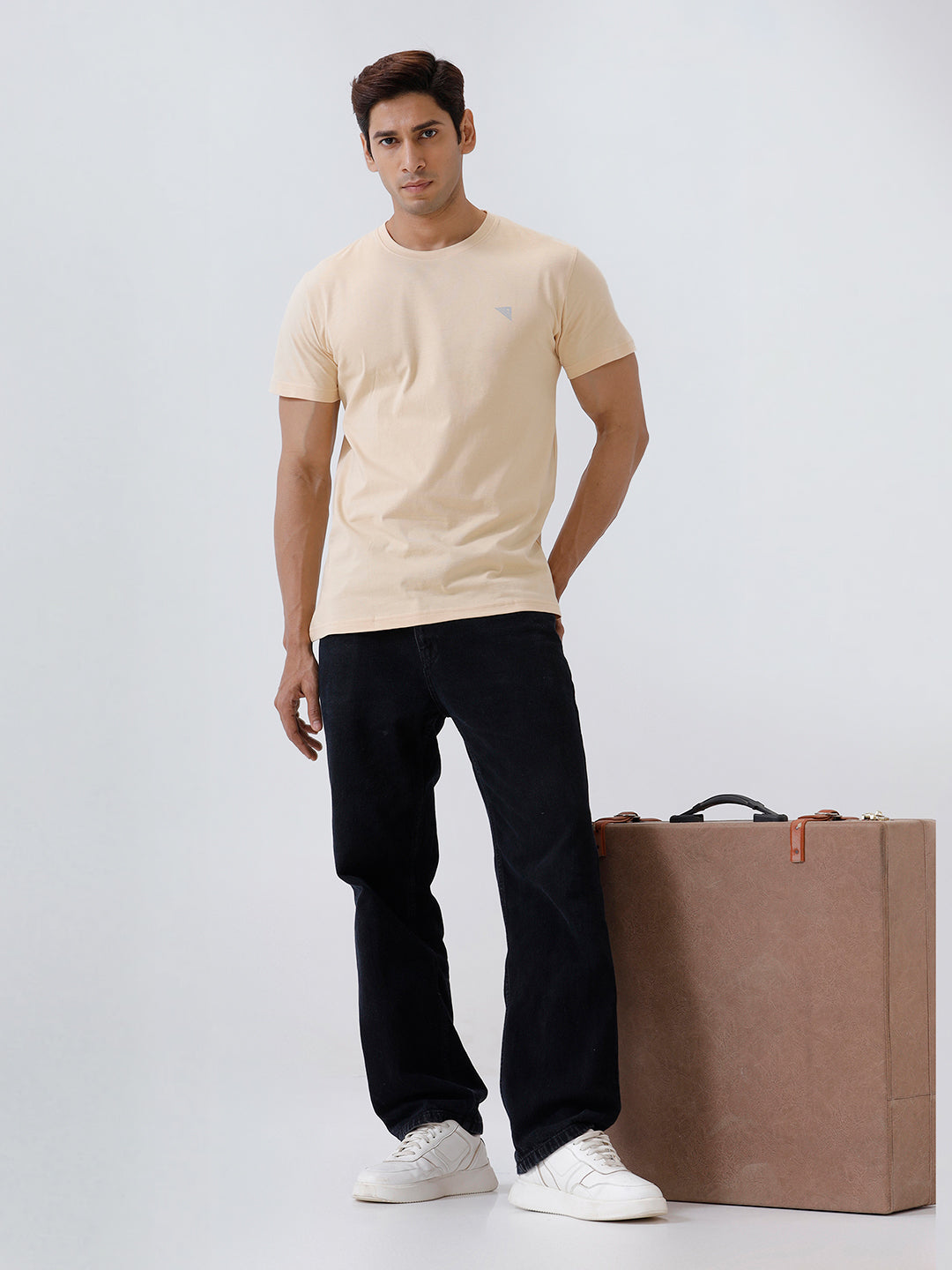 Men's 100% Cotton Crew Neck Tee Sandal