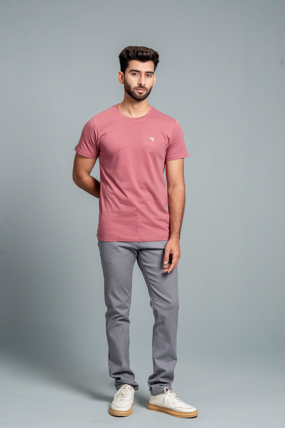 Men 100% Cotton Smart Fit Expert Tee Rouge ET23