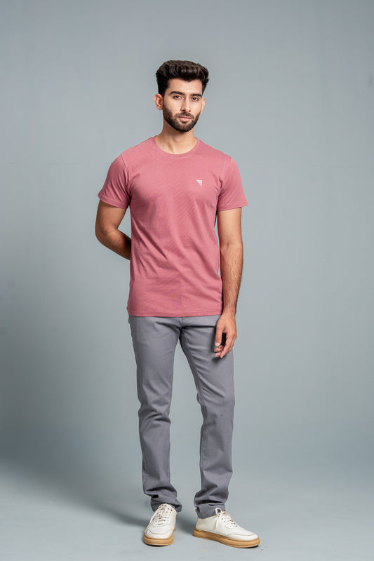 Men 100% Cotton Smart Fit Expert Tee Rouge ET23