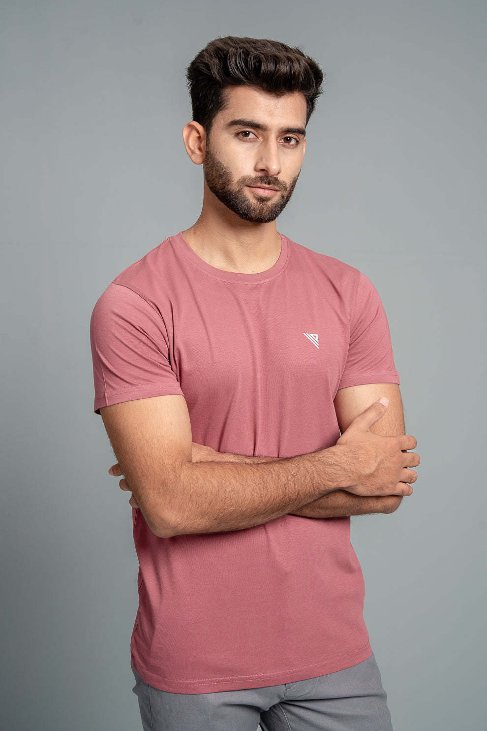 Men 100% Cotton Smart Fit Expert Tee Rouge ET23