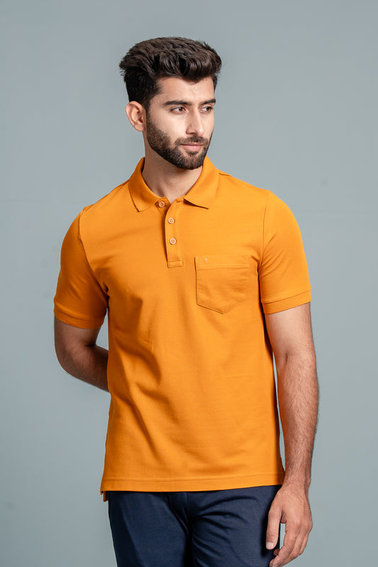 Men Expert Polo Tshirt with Pocket Mustard EP41