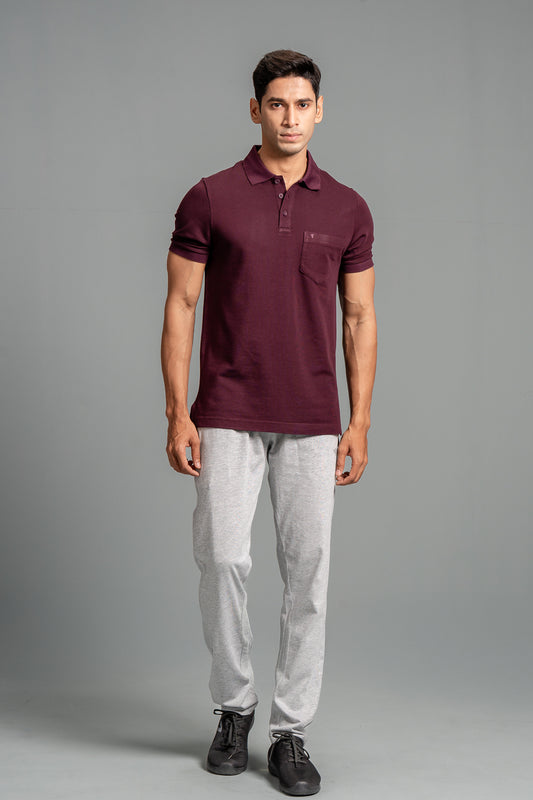 Men Expert Polo Tshirt with Pocket Grape EP29