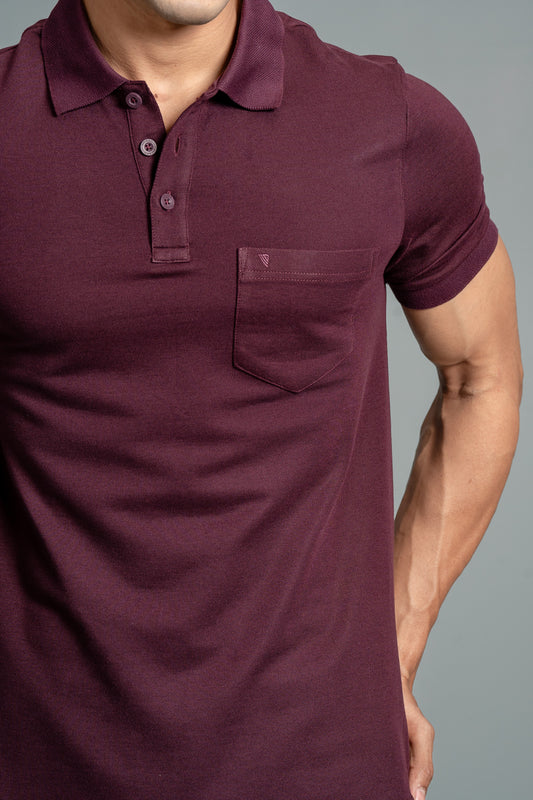 Men Expert Polo Tshirt with Pocket Grape EP29